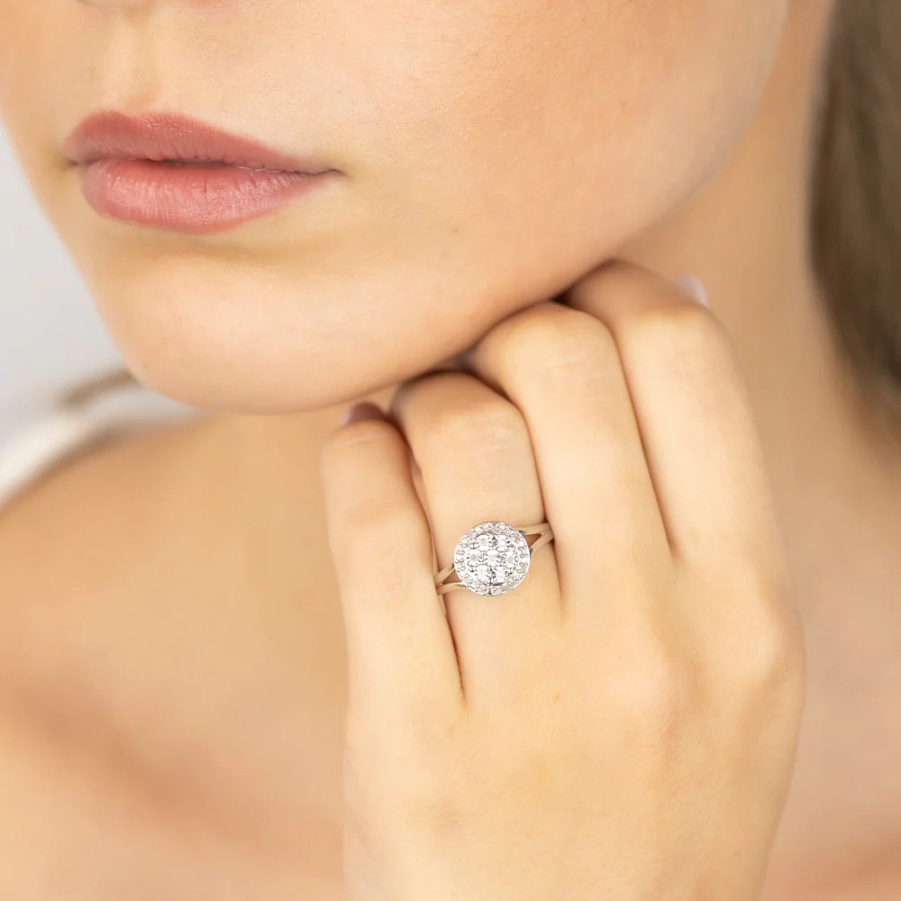 21 Diamonds Dress Ring in Sterling Silver - Image 3