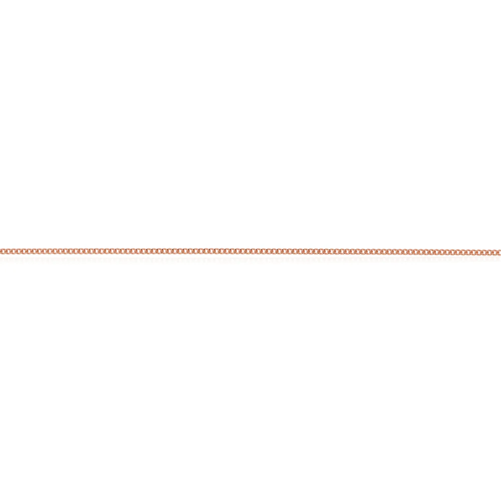 45cm Sterling Silver and Rose Gold Plated Curb Link Chain - Image 2