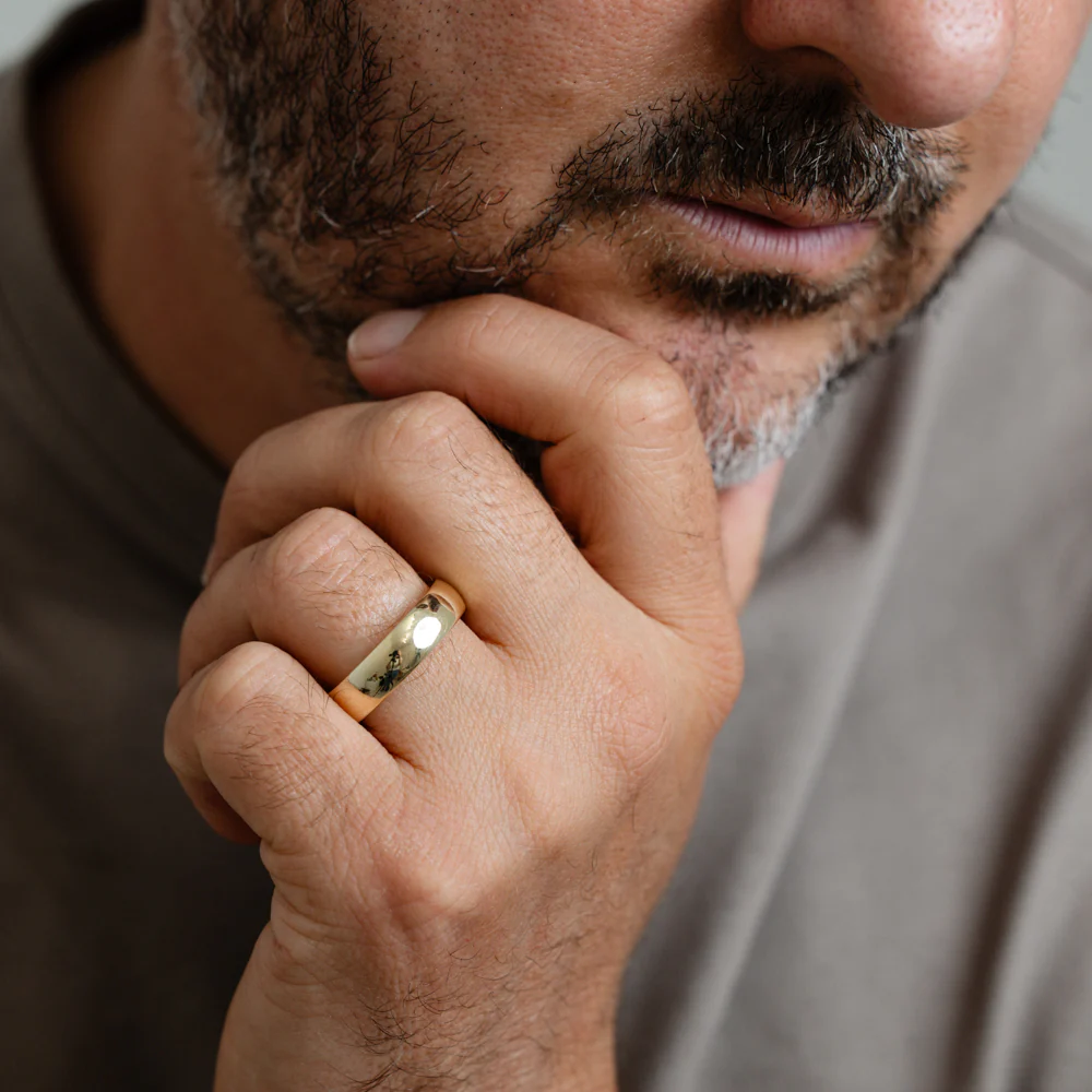 6mm Hollow Comfort Fit Ring in 9ct Yellow Gold - Image 2