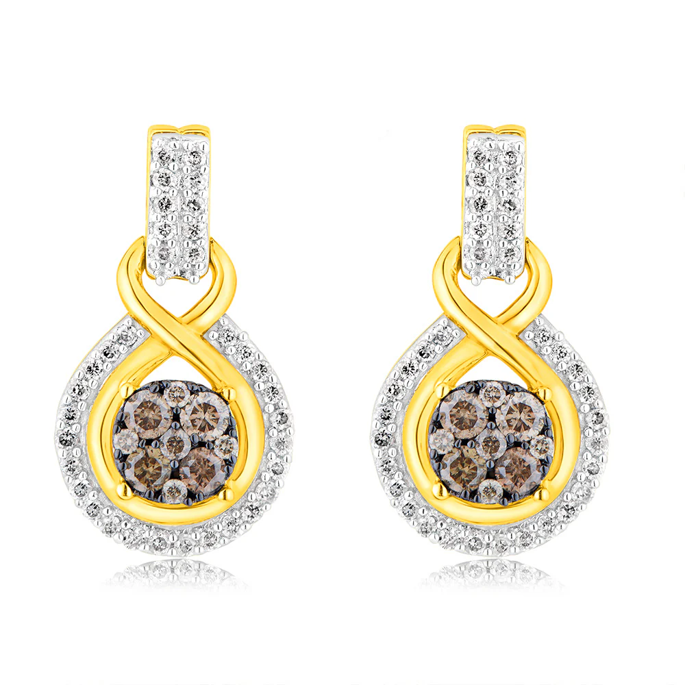 9ct Yellow Gold 1/2 Carat Diamond Studs with Australian Diamonds