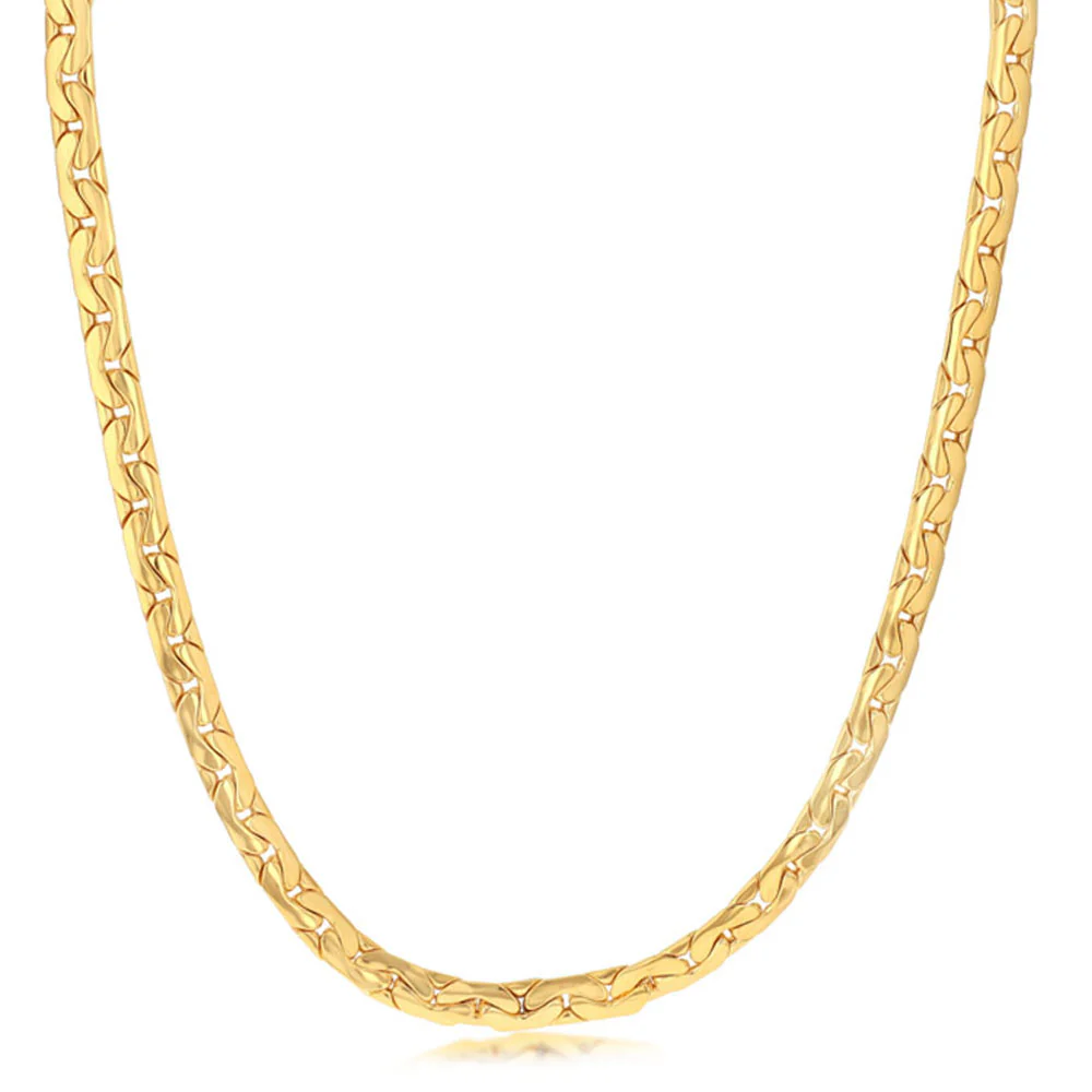 9ct Yellow Gold Copper Filled Textured 60cm Chain