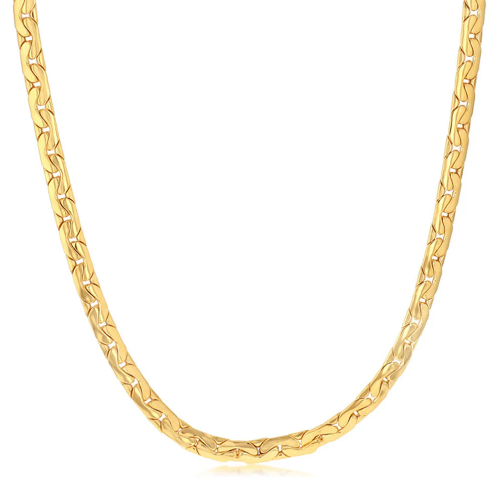 9ct Yellow Gold Copper Filled Textured 60cm Chain - Image 2