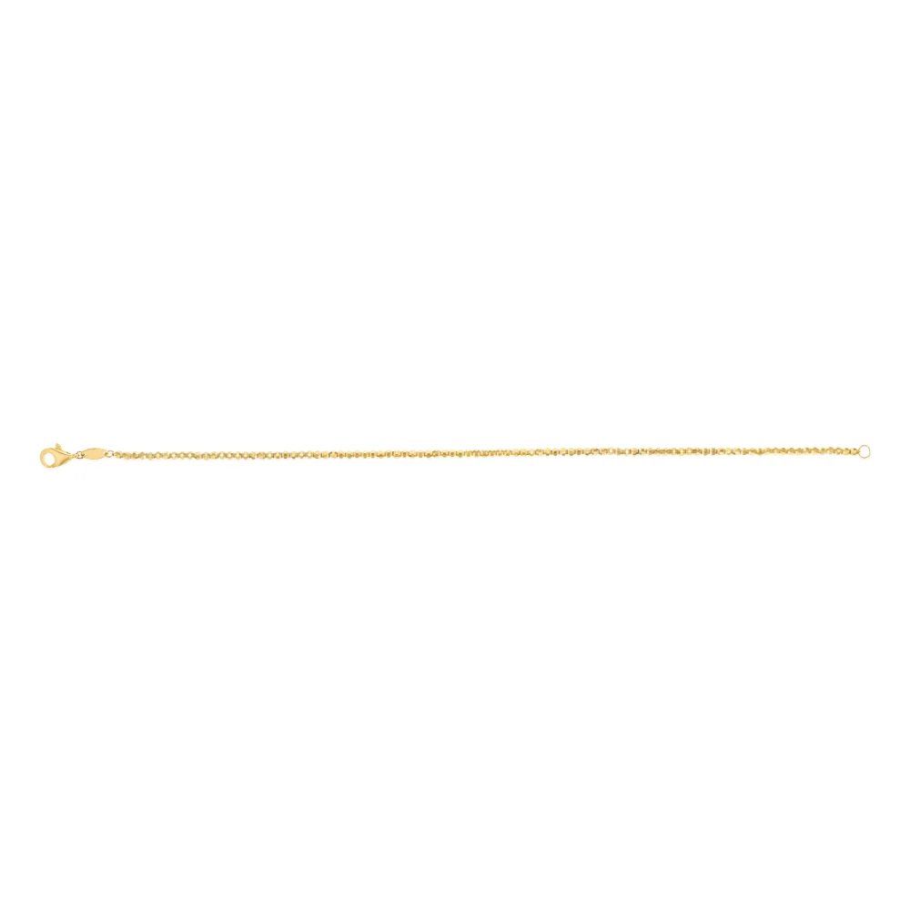 9ct Yellow Gold Love Heart 19cm Bracelet - Image 4