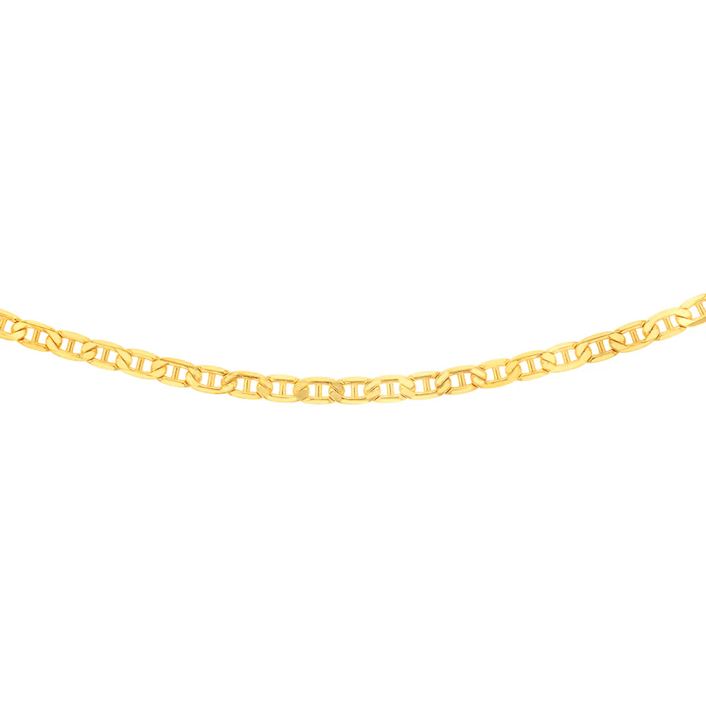 9ct Yellow Gold Silver Filled 150 Gauge Anchor 55cm Chain - Image 2