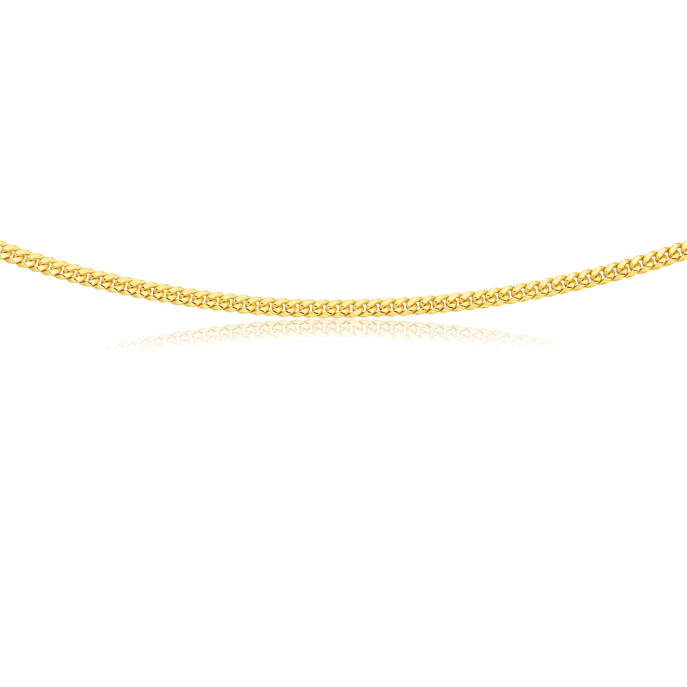 9ct Yellow Gold Silver Filled 45cm Curb Chain - Image 2
