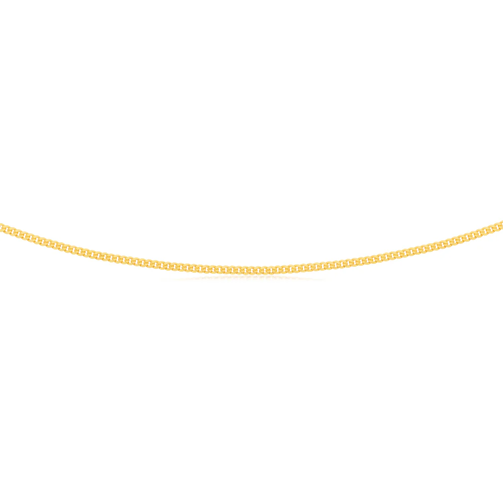 9ct Yellow Gold Silver Filled 50cm Curb Chain - Image 2