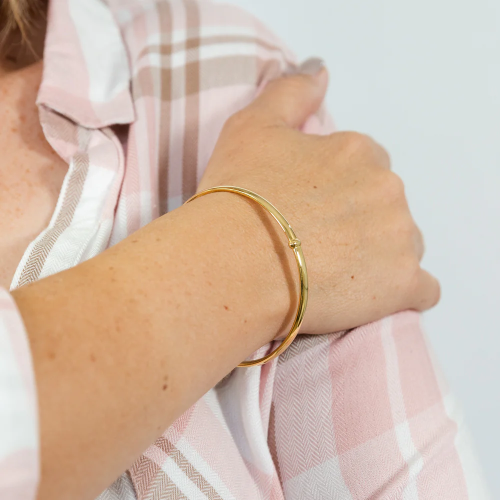 9ct Yellow Gold Silver Filled Bangle - Image 2