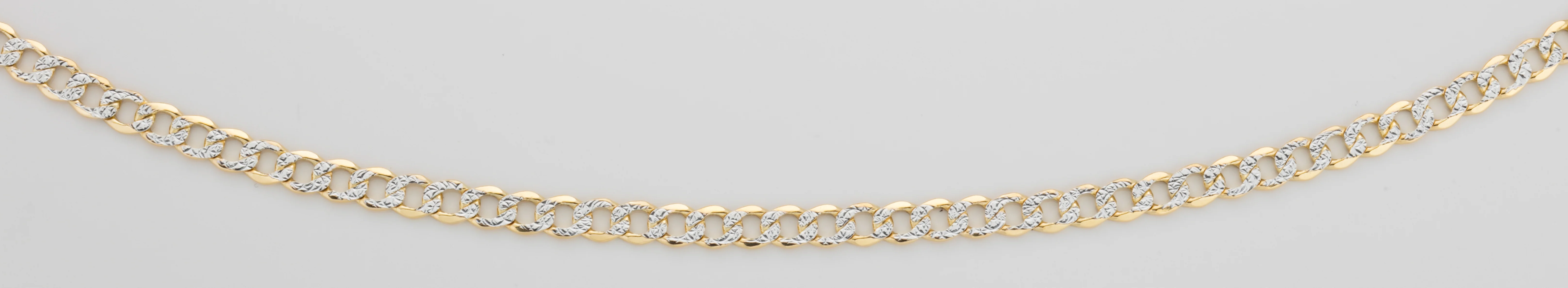 9ct Yellow Gold Silver Filled Curb 45cm Chain - Image 2
