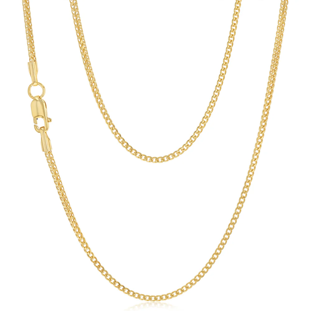 9ct Yellow Gold Snake 45cm Chain