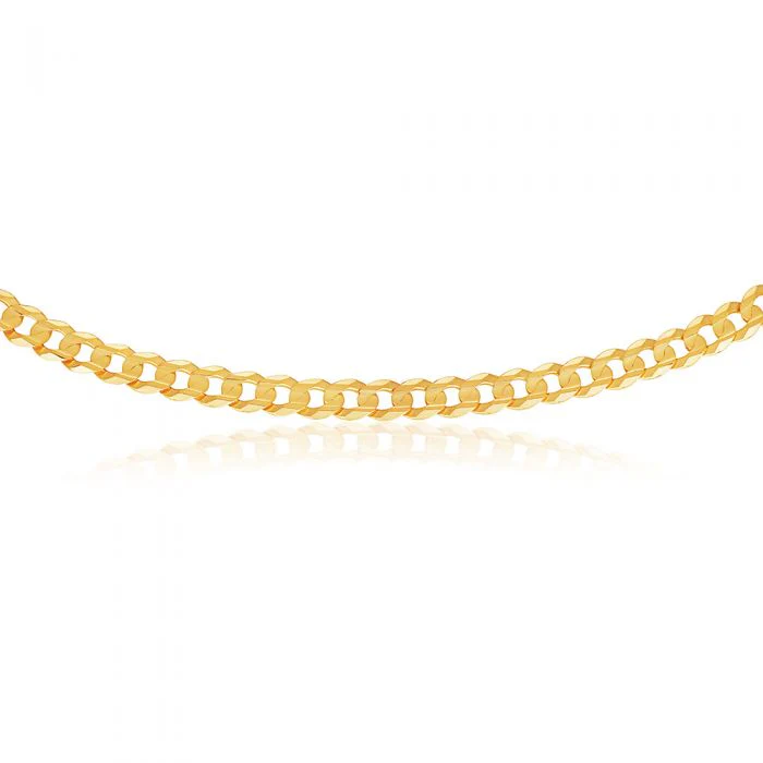 9ct Yellow Solid Gold Heavy Curb 55cm Chain 220 Gauge with a Parrot Clasp - Image 2