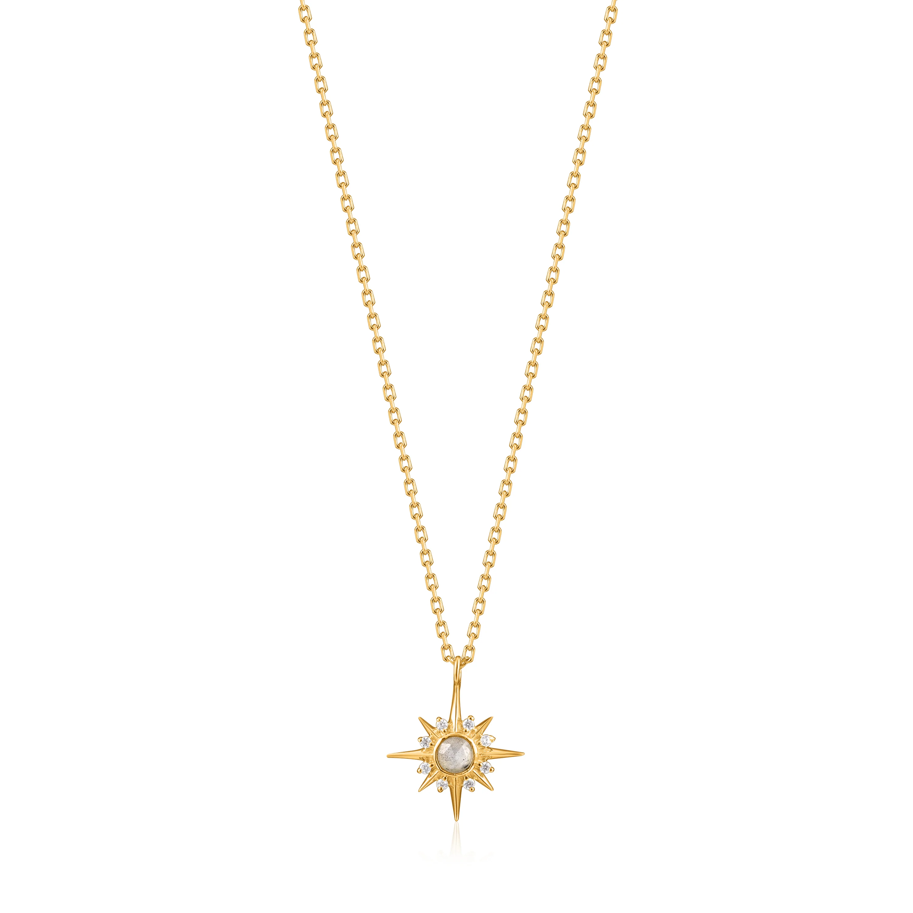 Ania Haie Gold Plated Sterling Silver Midnight Star Pendant On Chain