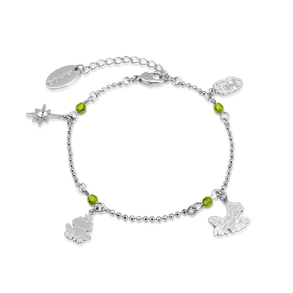 Couture Kingdom Disney Princess And The Frog White Gold Plated Charm 16+3cm Bracelet