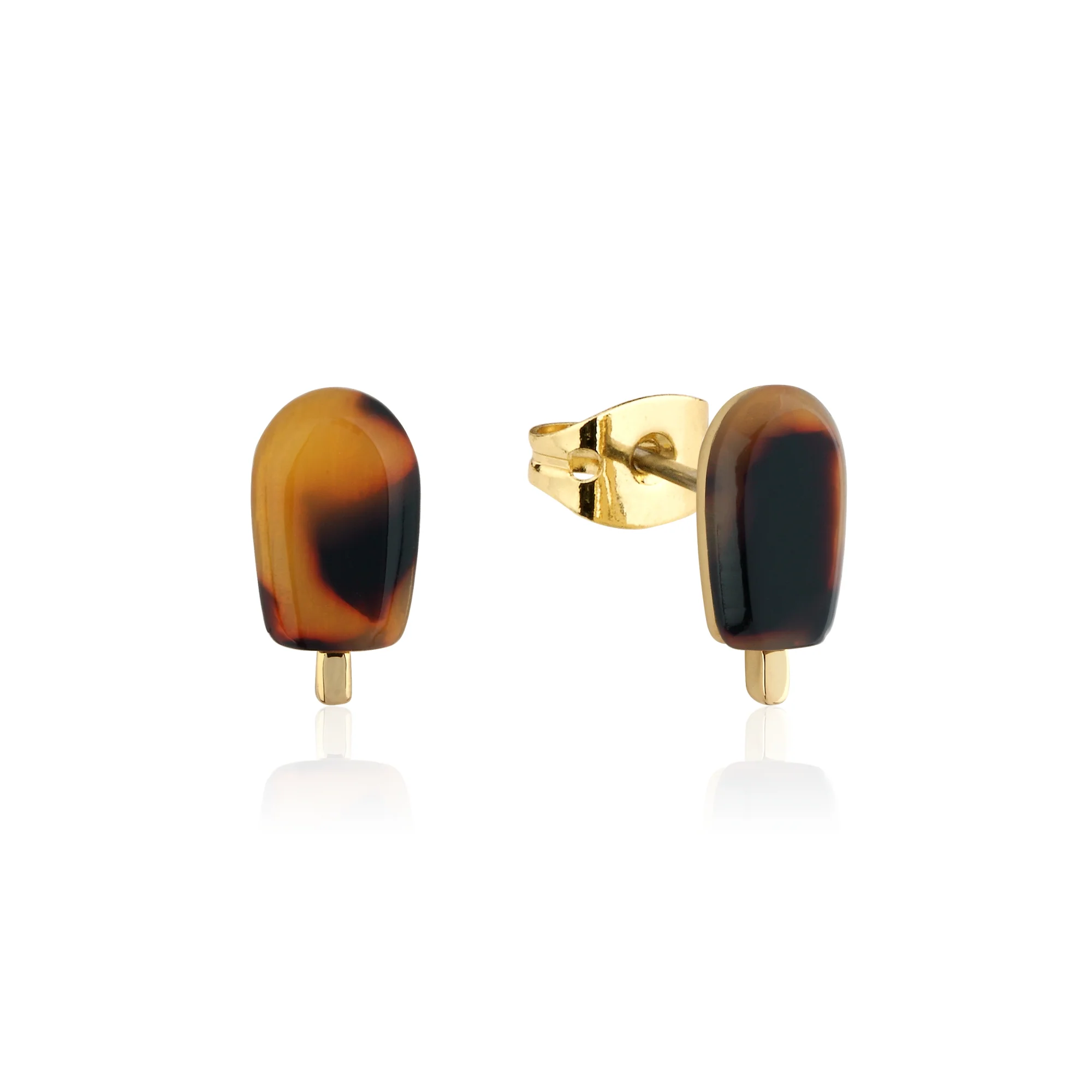 Couture Kingdom Disney Streets Paddle Pop Gold Plated Stainless Steel 12mm Stud Earrings