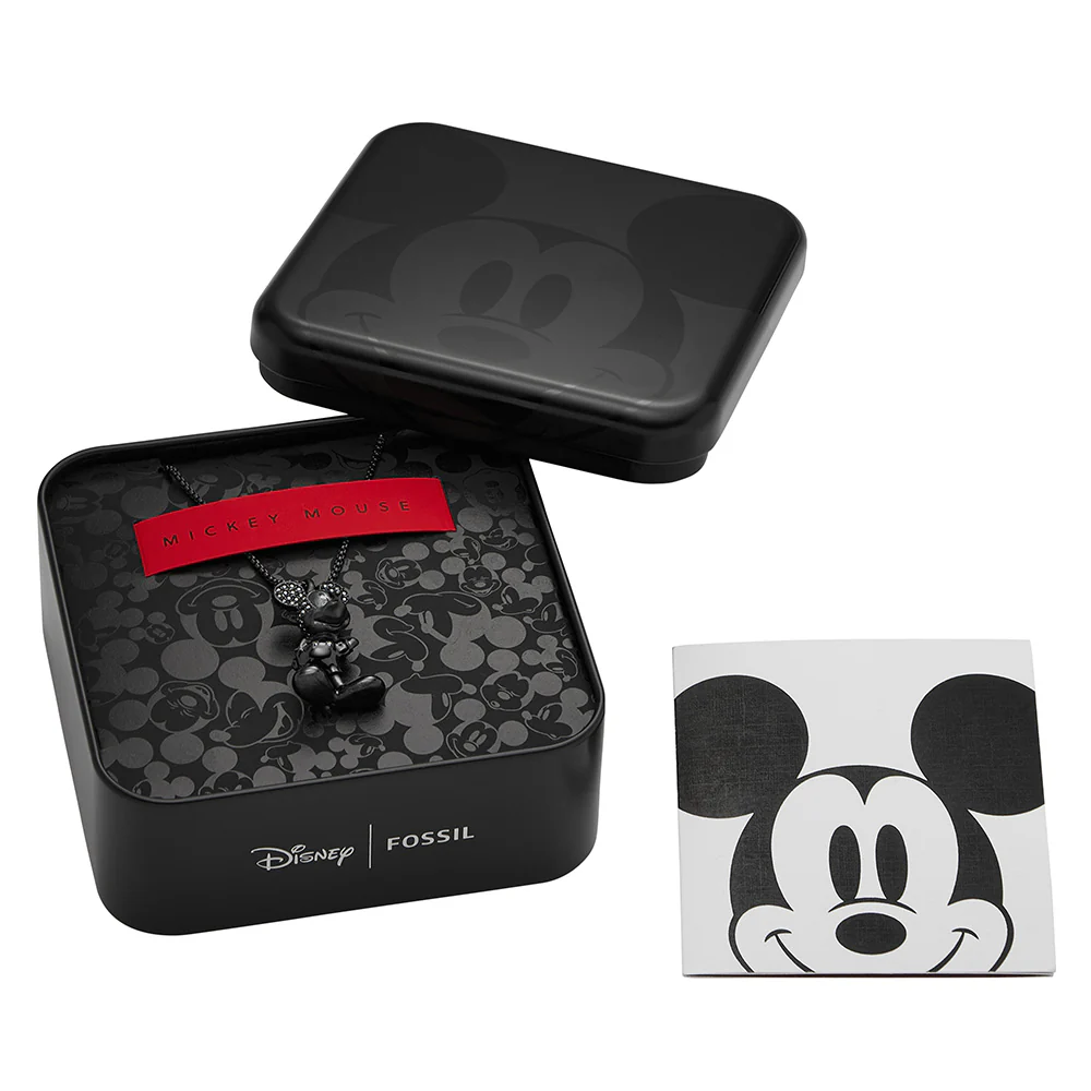 Disney Mickey Mouse Black Plated Stainless Steel 3D Pendant on Chain 100th Disney Anniversary - Image 12