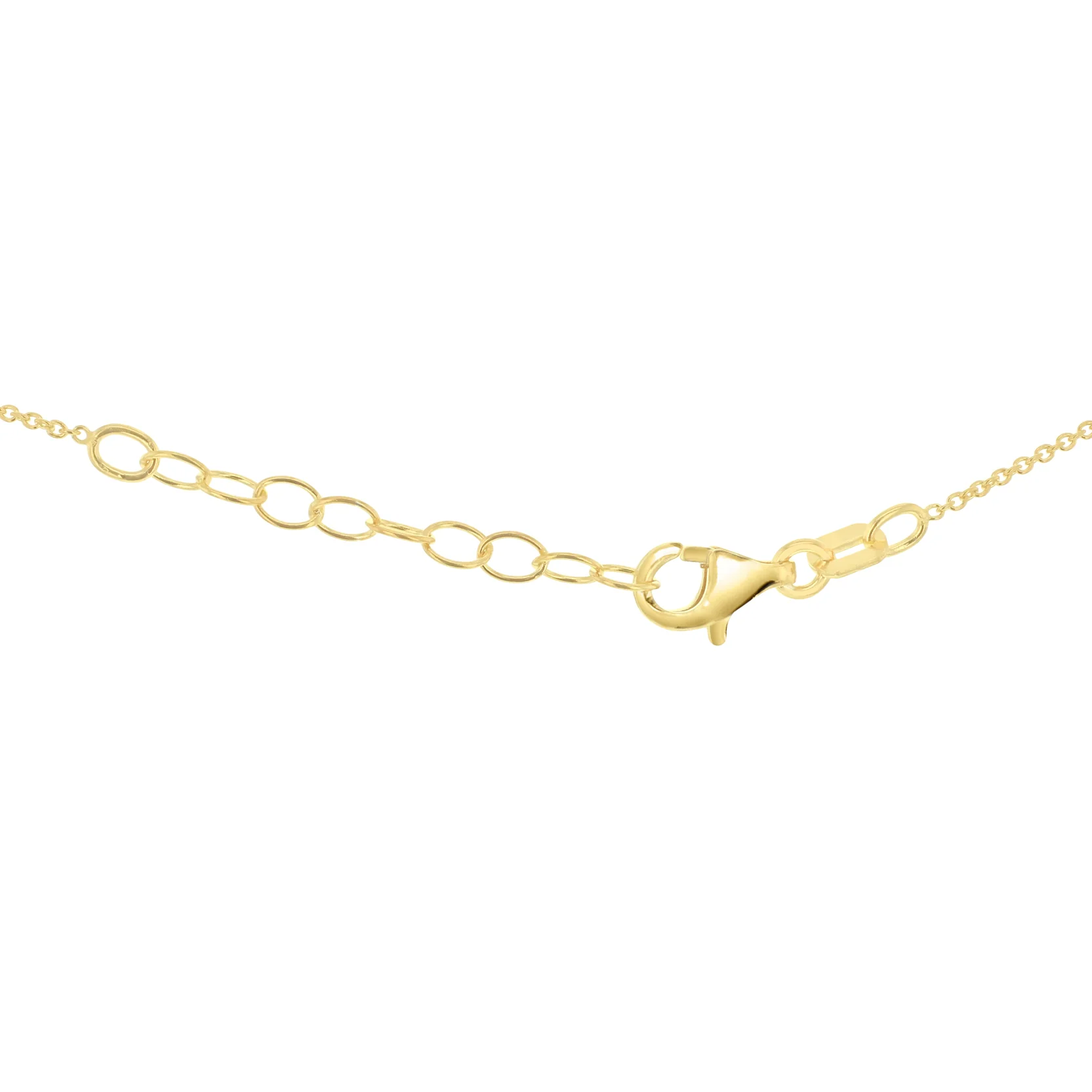 Engravable Disc Pendant on 43cm Chain in Gold Plated Sterling Silver - Image 3