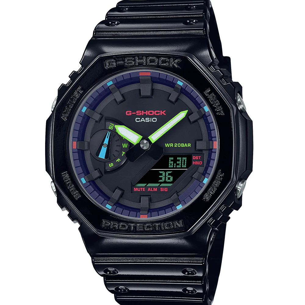 G-Shock GA2100RGB-1 Casioak Garish Rainbow Gamers