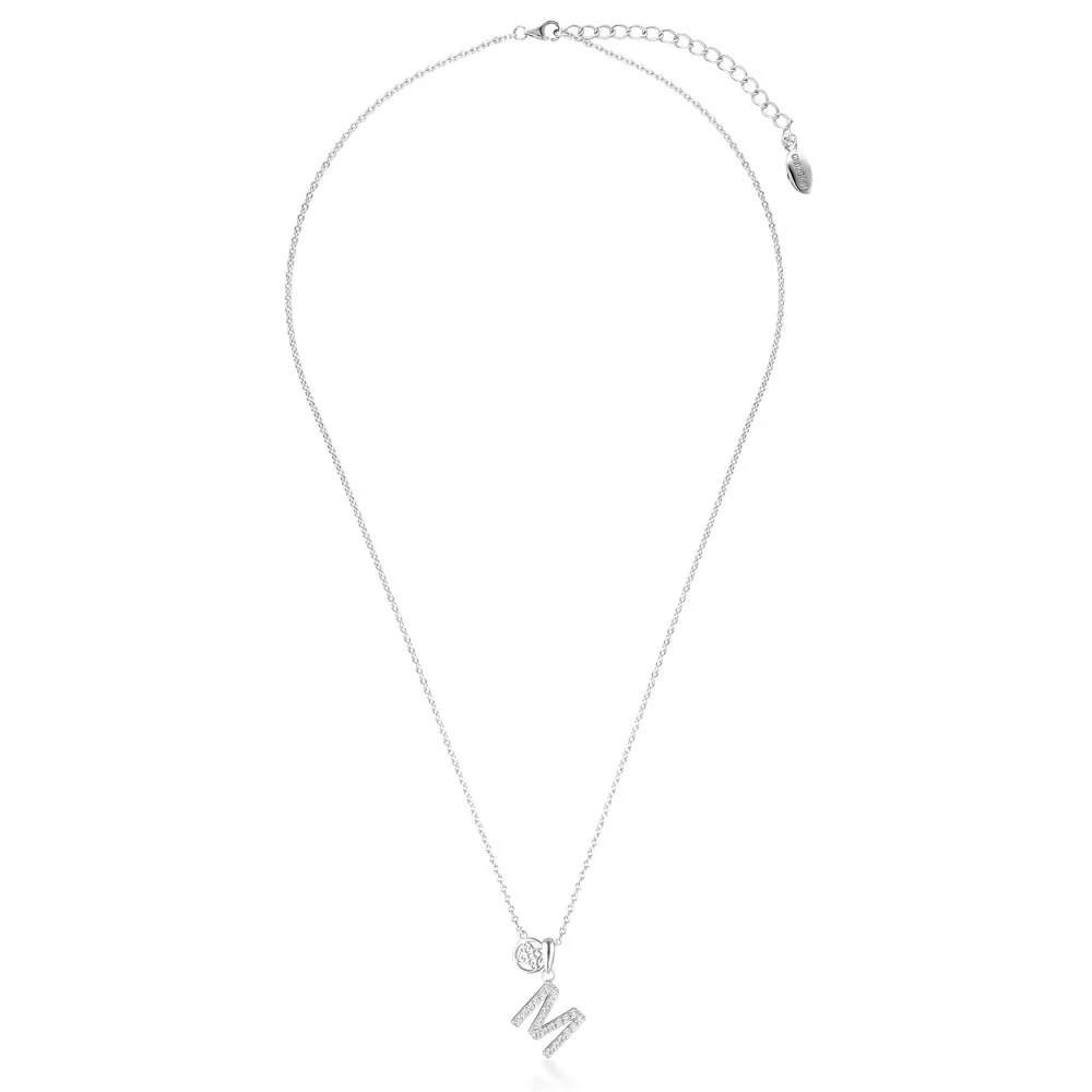 Georgini Sterling Silver Luxury Letters M Pendant On Chain