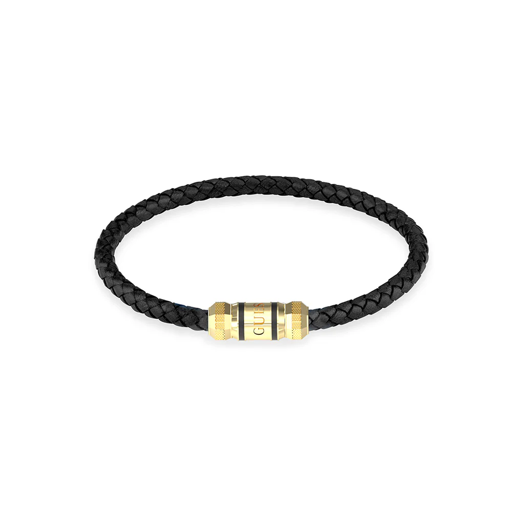 Guess Exagon Leather Bracelet