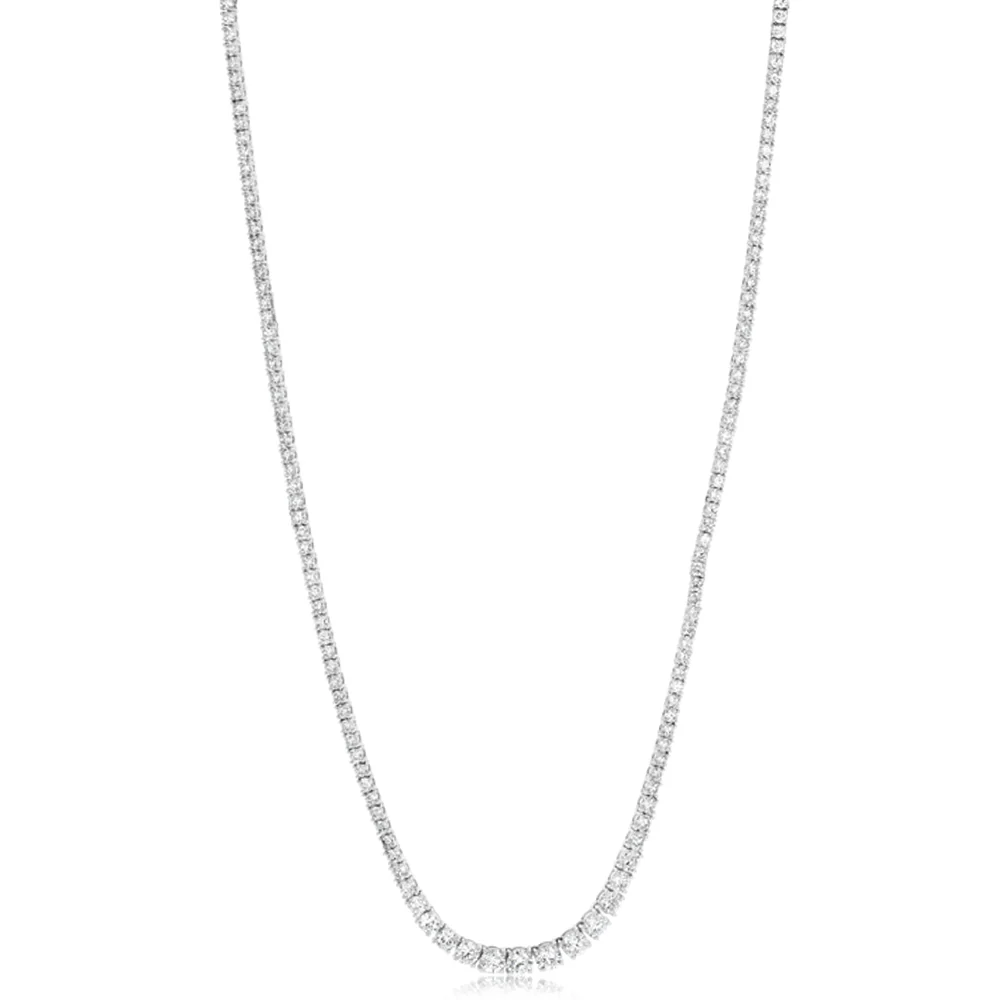 Luminesce Lab Grown 10 Carat Diamond Tennis Necklace in 9ct White Gold