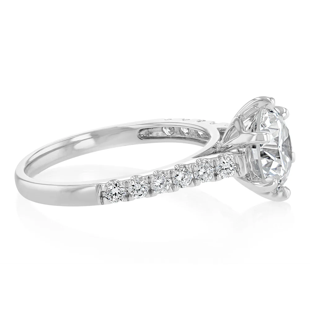 Luminesce Lab Grown 2.30 Carat Diamond Ring in 9ct White Gold - Image 2