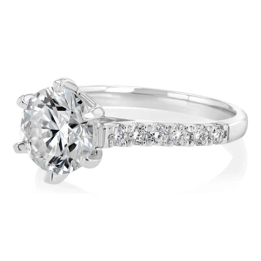 Luminesce Lab Grown 2.30 Carat Diamond Ring in 9ct White Gold - Image 6