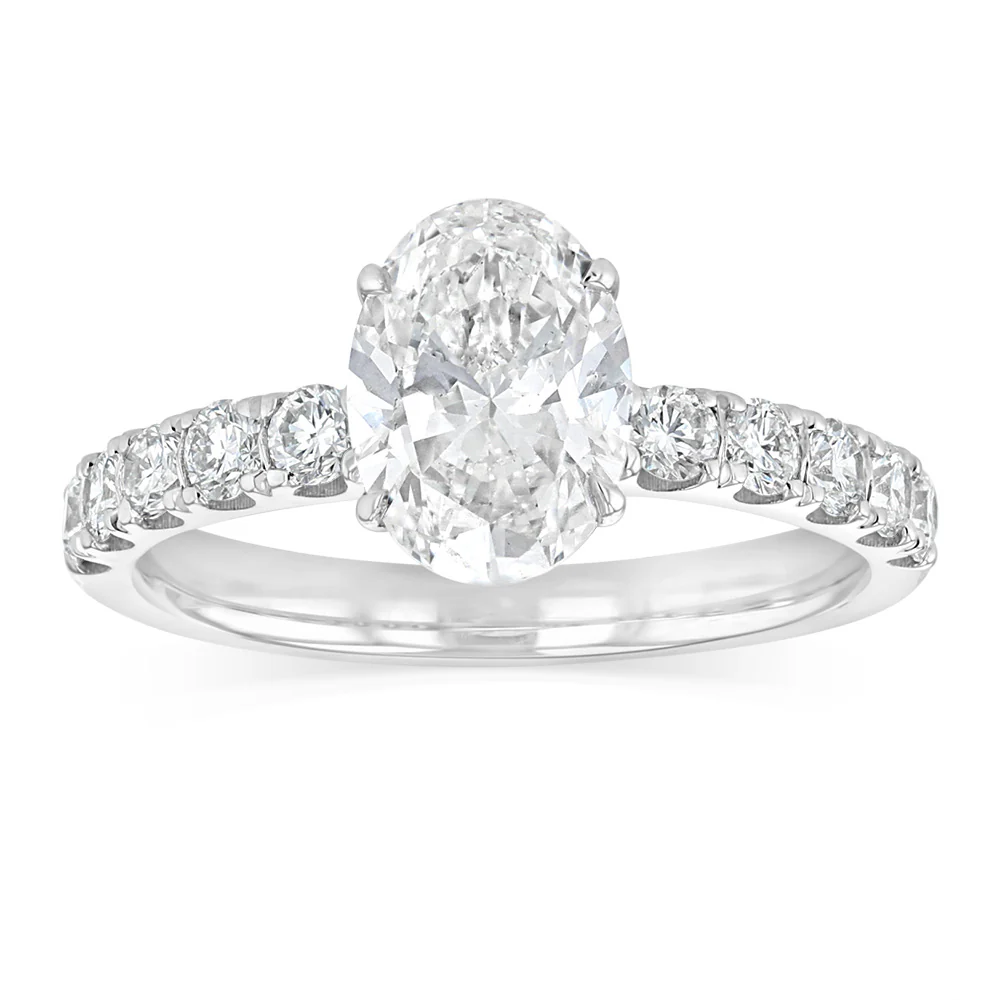 Luminesce Lab Grown 2 Carat Diamond Ring in Sterling Silver