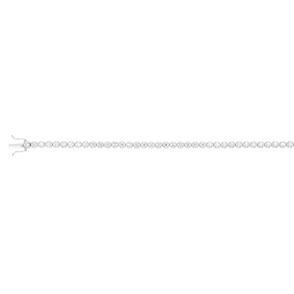 Luminesce Lab Grown 3 Carat Diamond Tennis Bracelet in 9ct White Gold - Image 2