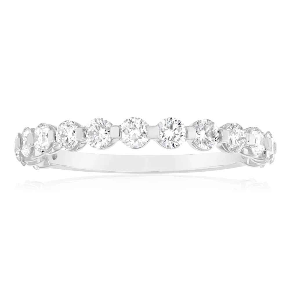 Luminesce Lab Grown 9ct White Gold 1 Carat Diamond Eternity Ring