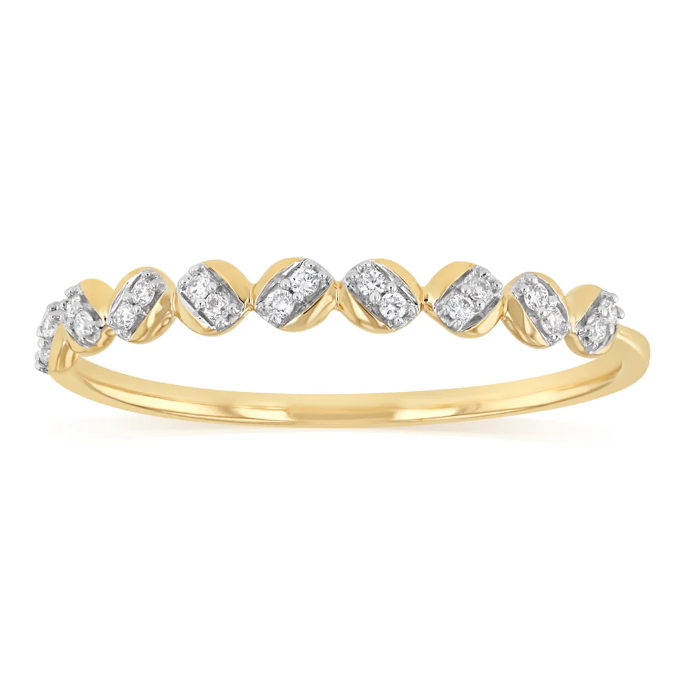 Luminesce Lab Grown Diamond Eternity Straight Ring in 9ct Yellow Gold