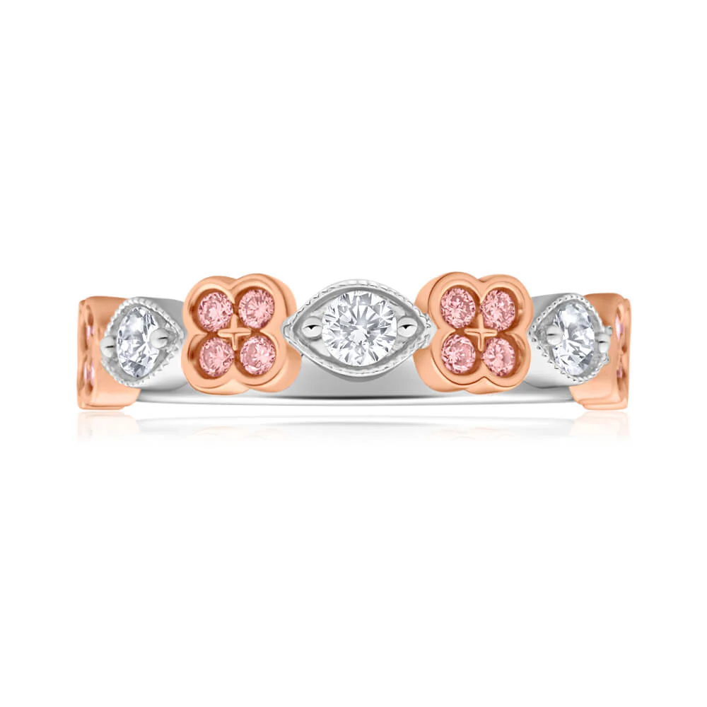 Pink Diamond 18ct White Gold Fancy Diamond Ring