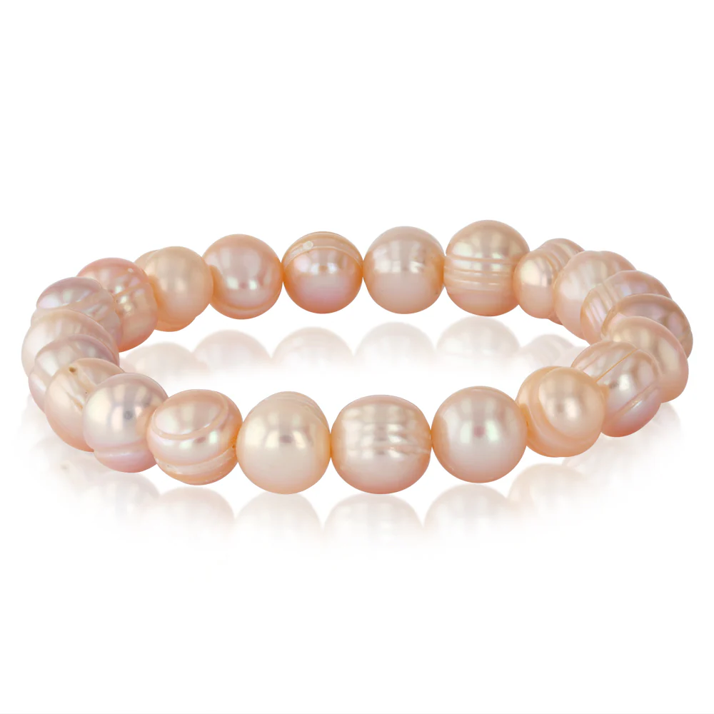Pink Potato Pearl Elastic Bracelet