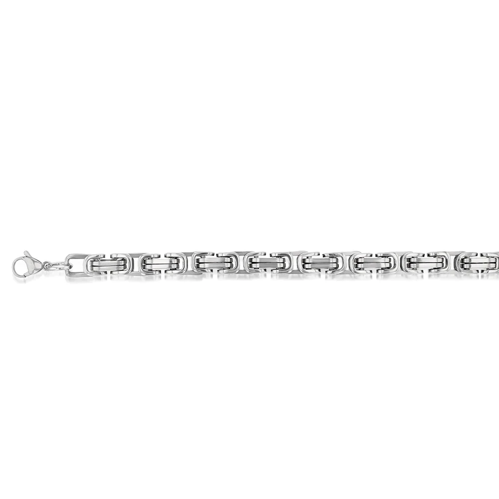 Stainless Steel Fancy Links 22cm Bracelet - Image 2