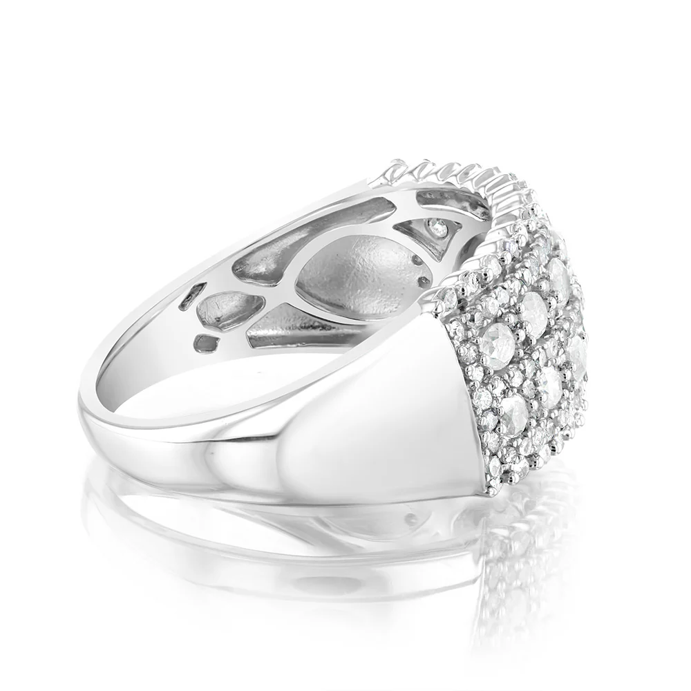 Sterling Silver 0.95 Carat Diamond Channel Set Ring - Image 2