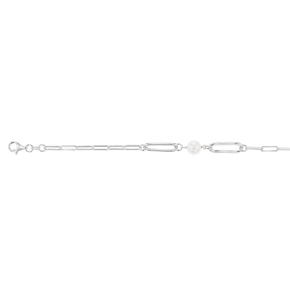 Sterling Silver Ball & Large Links 19cm Bracelet - Image 2