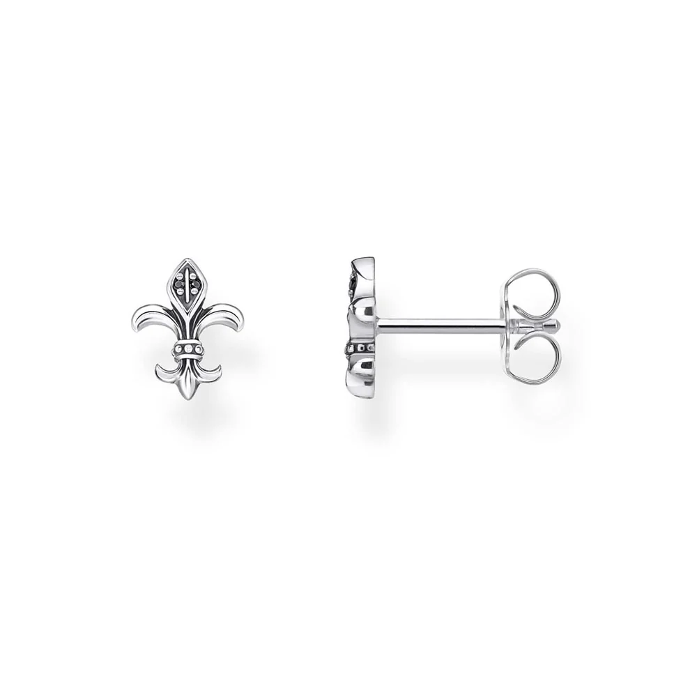 Sterling Silver Thomas Sabo Fleur De Lys Stud Earrings