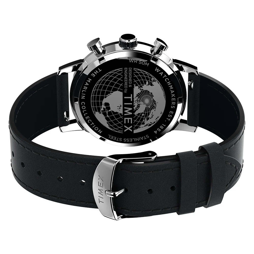 Timex TW2W10300 Marlin Quartz Chonograph Mens Leather Watch - Image 4